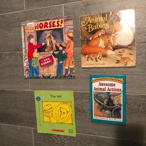 Kids animal 4 book bundle